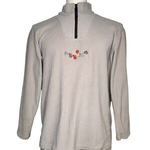 Vintage 90s Fall Embroidered Sweater Grandmacore Fairy Cottagecore Folk Ribbed